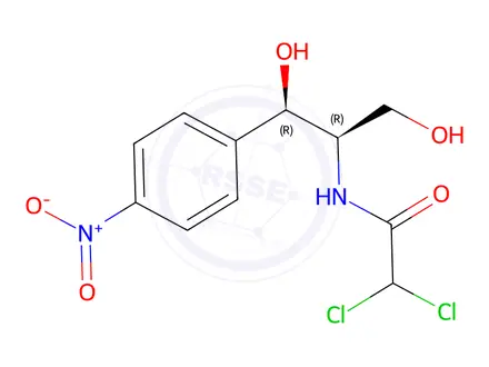 Chemical structure of Chloramphenicol