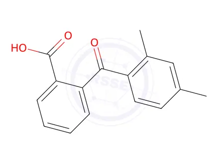 Chemical structure of Benzoic acid,2-(2,4-dimethylbenzoyl)-