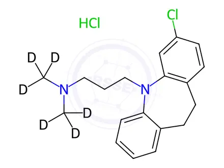 Chemical structure of Clomipramine-[D6] Hydrochloride