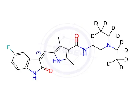 Chemical structure of Sunitinib D10