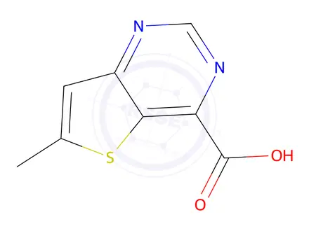 Chemical structure of 6-methylthieno[3,2-d]pyrimidine-4-carboxylic acid