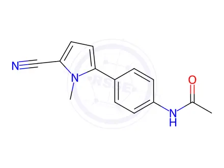 Chemical structure of N-(4-(5-Cyano-1-methyl-1H-pyrrol-2-yl)phenyl)acetamide