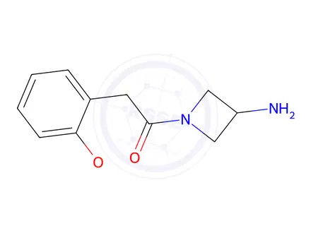 Chemical structure of 1-(3-aminoazetidin-1-yl)-2-(2-methoxyphenyl)ethan-1-one