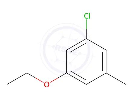 Chemical structure of Benzene, 1-chloro-3-ethoxy-5-methyl-