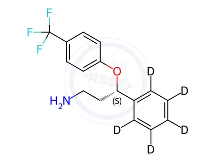 Chemical structure of (S)-Norfluoxetine-d5(Phenyl-d5)