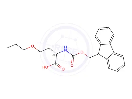 Chemical structure of N-Fmoc-O-propyl-L-homoserine