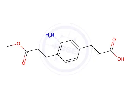 Chemical structure of (E)-3-(3-Amino-4-(3-methoxy-3-oxopropyl)phenyl)acrylic acid