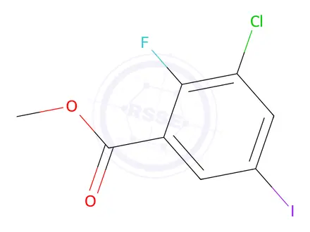 Chemical structure of Methyl 3-chloro-2-fluoro-5-iodobenzoate