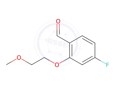 Chemical structure of 4-fluoro-2-(2-methoxyethoxy)benzaldehyde
