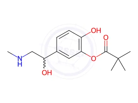 Chemical structure of Dipivefrine EP Impurity C (Free Base)