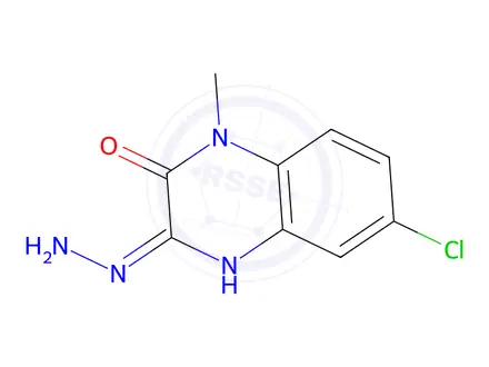 Chemical structure of 6-Chloro-3-hydrazineyl-1-methylquinoxalin-2(1H)-one