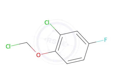 Chemical structure of 2-Chloro-1-(chloromethoxy)-4-fluorobenzene