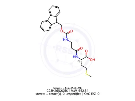Chemical structure of Fmoc-β-Ala-Met-OH