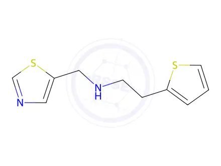 Chemical structure of n-(Thiazol-5-ylmethyl)-2-(thiophen-2-yl)ethan-1-amine