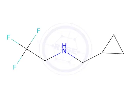 Chemical structure of (cyclopropylmethyl)(2,2,2-trifluoroethyl)amine hydrochloride