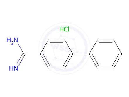 Chemical structure of [1,1'-Biphenyl]-4-carboximidamide hydrochloride