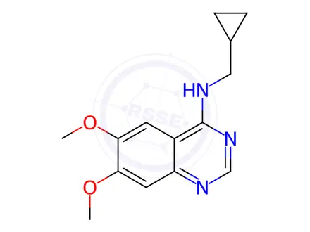 Chemical structure of N-(Cyclopropylmethyl)-6,7-dimethoxyquinazolin-4-amine
