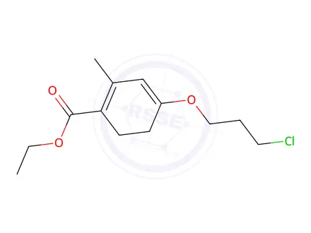 Chemical structure of Ethyl4-(3-chloropropoxy)-2-methyl-1,3-cyclohexadiene-1-carboxylate