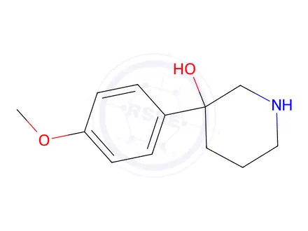 Chemical structure of 3-(4-methoxyphenyl)piperidin-3-ol