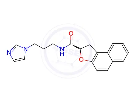 Chemical structure of N-(3-(1H-imidazol-1-yl)propyl)-1,2-dihydronaphtho[2,1-b]furan-2-carboxamide