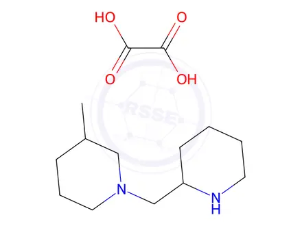 Chemical structure of 3-Methyl-1-(piperidin-2-ylmethyl)piperidine Oxalate