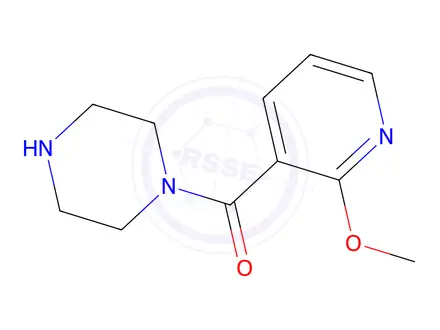 Chemical structure of 1-(2-methoxypyridine-3-carbonyl)piperazine