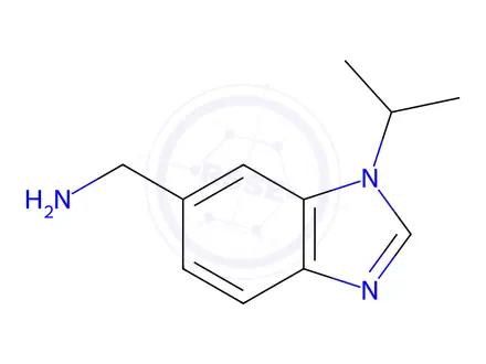 Chemical structure of [1-(propan-2-yl)-1H-1,3-benzodiazol-6-yl]methanamine dihydrochloride