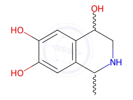Chemical structure of 1-methyl-1,2,3,4-tetrahydroisoquinoline-4,6,7-triole