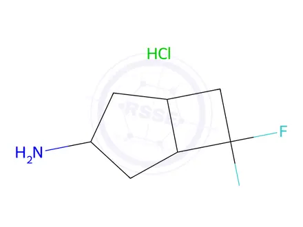 Chemical structure of 6,6-Difluorobicyclo[3.2.0]Heptan-3-amine hydrochloride