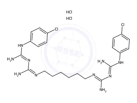 Chemical structure of Chlorhexidine Dihydrochloride