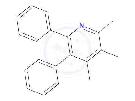 Chemical structure of 2,3,4-trimethyl-5,6-diphenylpyridine