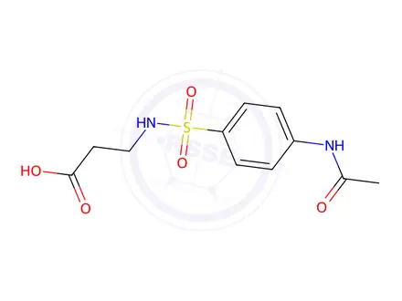 Chemical structure of N-{[4-(Acetylamino)phenyl]sulfonyl}-beta-alanine