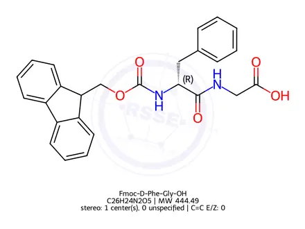 Chemical structure of Fmoc-D-Phe-Gly-OH