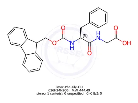 Chemical structure of Fmoc-Phe-Gly-OH