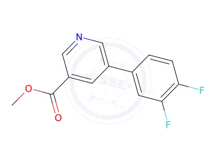 Chemical structure of Methyl 5-(3,4-difluorophenyl)nicotinate