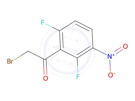 Chemical structure of 2-Bromo-1-(2,6-difluoro-3-nitrophenyl)ethanone