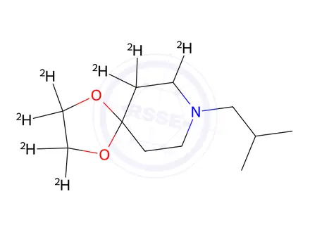 Chemical structure of 8-Isobutyl-1,4-dioxa-8-azaspiro[4.5]decane-d7