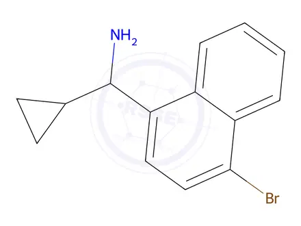 Chemical structure of (4-Bromonaphthalen-1-yl)(cyclopropyl)methanamine