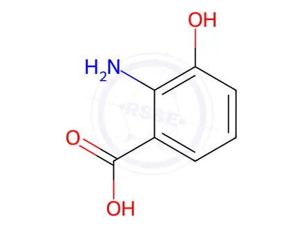 Chemical structure of 3-Hydroxyanthranilic acid