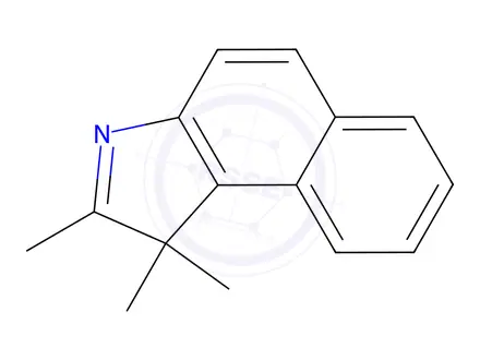 Chemical structure of 1,1,2-Trimethyl-1H-benzo[e]indole
