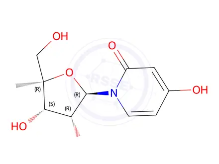 Chemical structure of 3-Deaza-4'-C-methyluridine