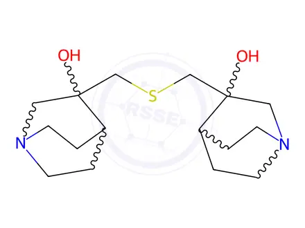 Chemical structure of BIS(3-hydroxy-3-quinuclidinylmethyl)sulfide