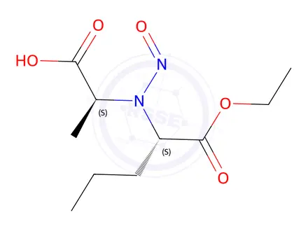 Chemical structure of N-Nitroso-N-[(S)-1-Carbethoxy-1-butyl]-(S)-alanine