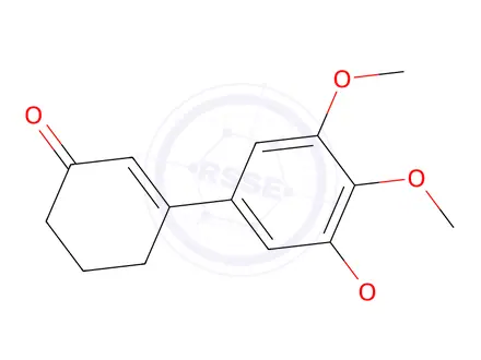 Chemical structure of 3-(3,4,5-trimethoxyphenyl)cyclohex-2-en-1-one