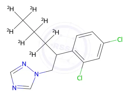 Chemical structure of Paclobutrazol Impurity 11-d7 (Penconazole-d7)