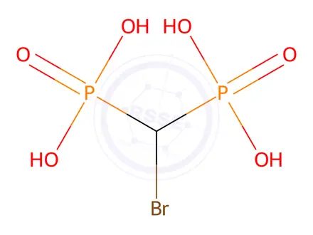 Chemical structure of Bromomethylenediphosphonic Acid