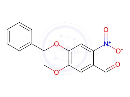Chemical structure of 4-(Benzyloxy)-5-methoxy-2-nitrobenzaldehyde