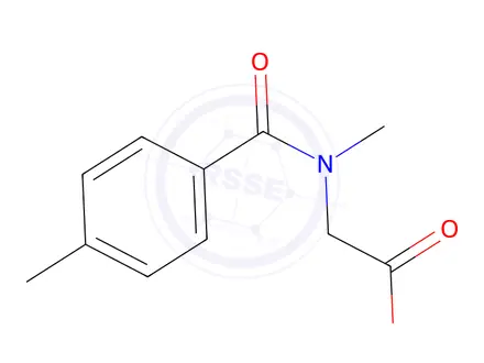 Chemical structure of N-methyl-N-(4-methylbenzoyl)glycine