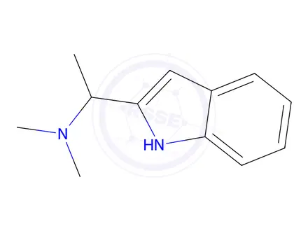 Chemical structure of 2-[1-(Dimethylamino)ethyl]indole