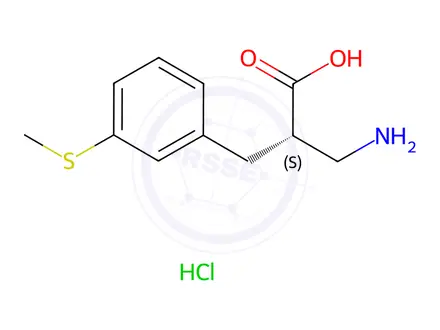 Chemical structure of (S)-3-amino-2-(3-(methylthio)benzyl)propanoicacid-HCl